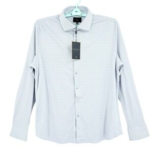 Marc Asher New York Men's Stretch Blue Shirt Size XL Long Sleeve Button Down NWT